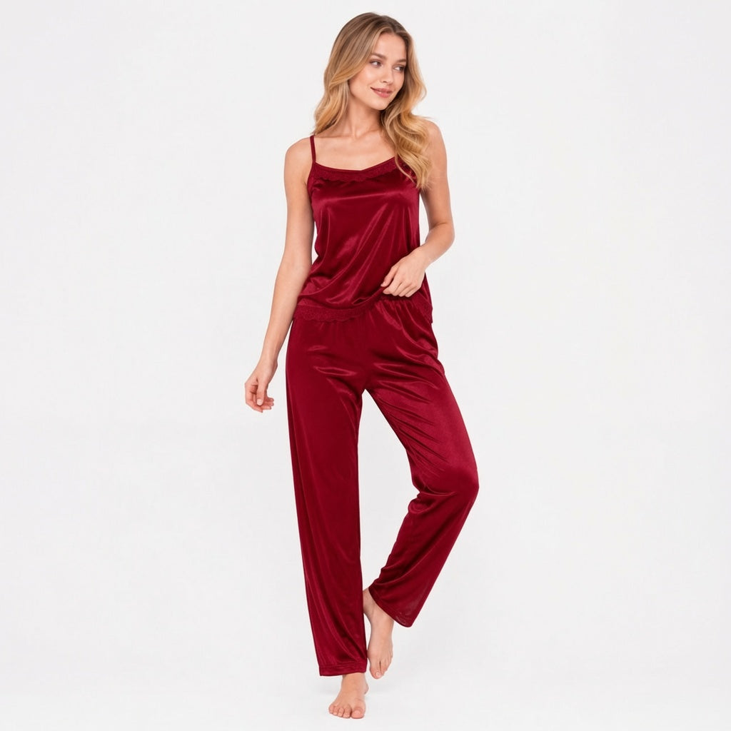 Satin Cami and Pant Pajama Set-18