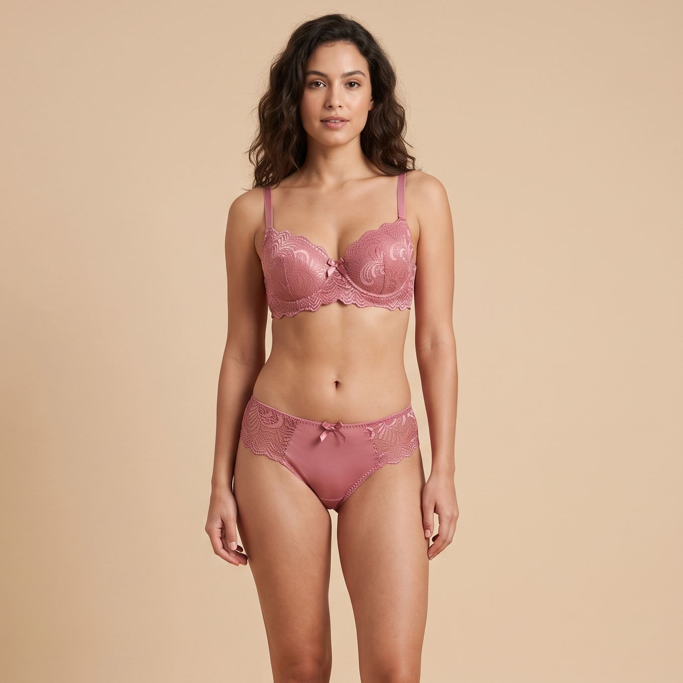 Elegant Floral Lace Lingerie Set-15