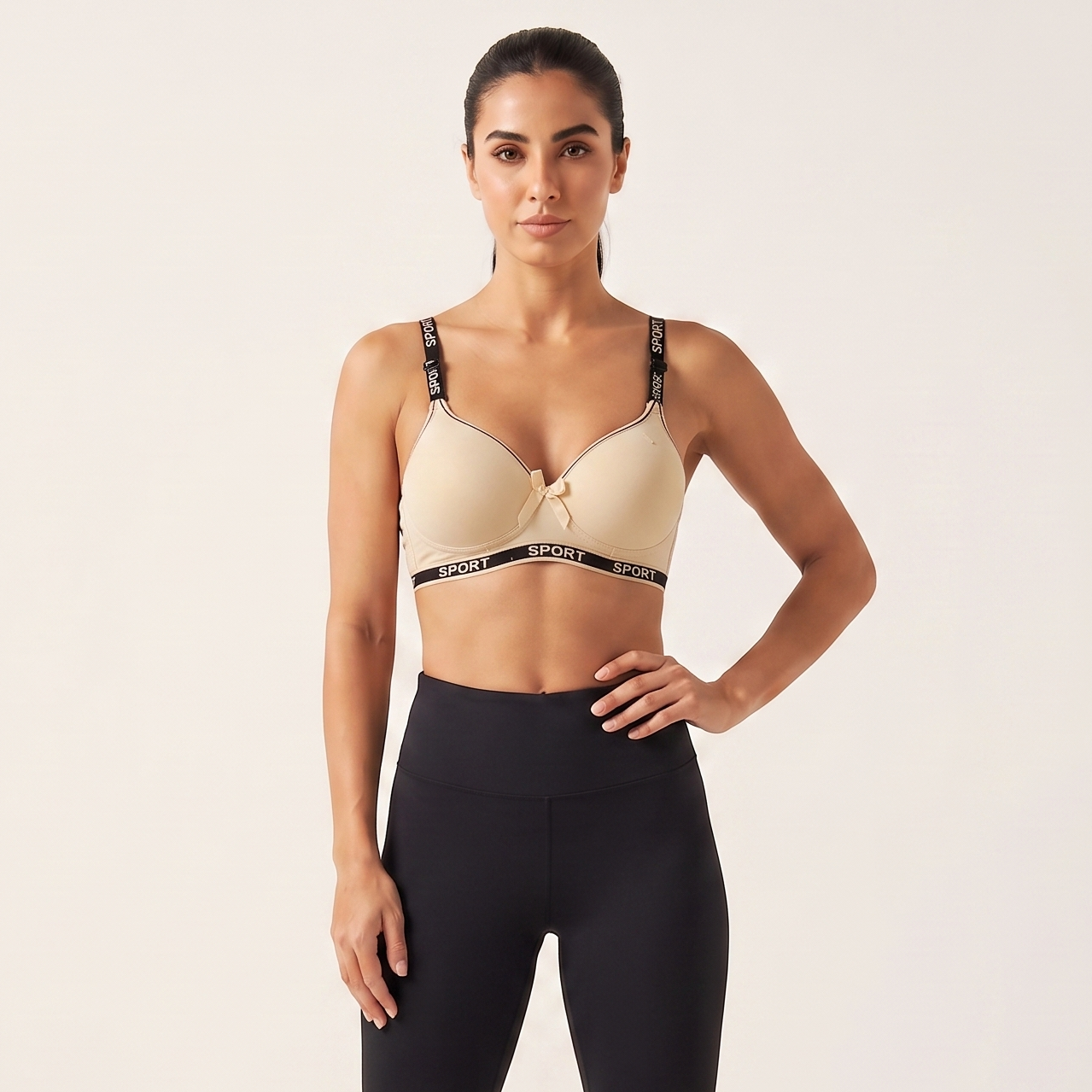 Sport-Trim Everyday Contour Bra | Lettered Logo Band-08