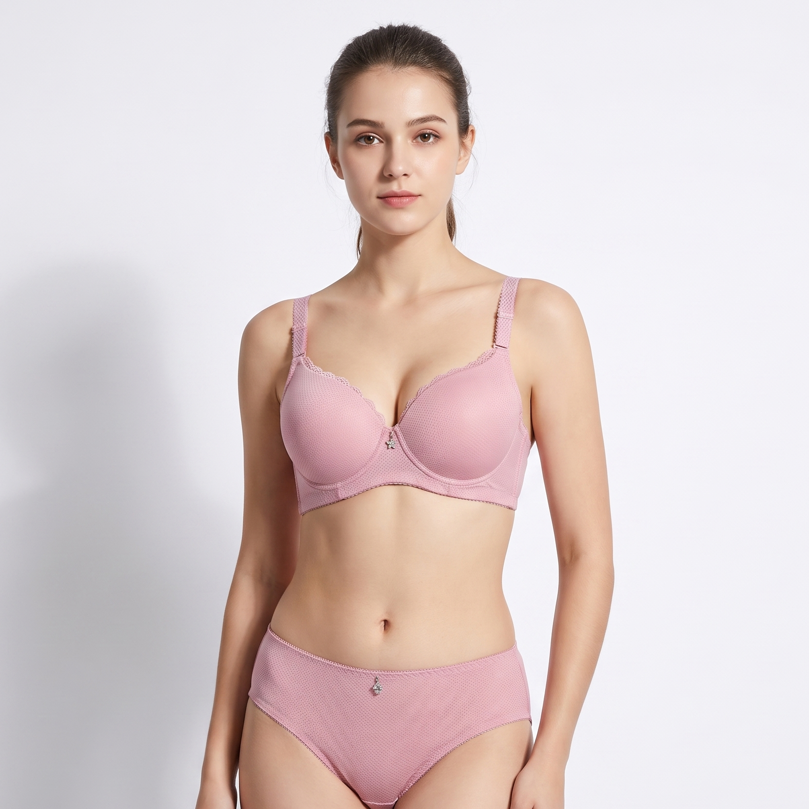 Textured Contour Bra and Panty Set-22