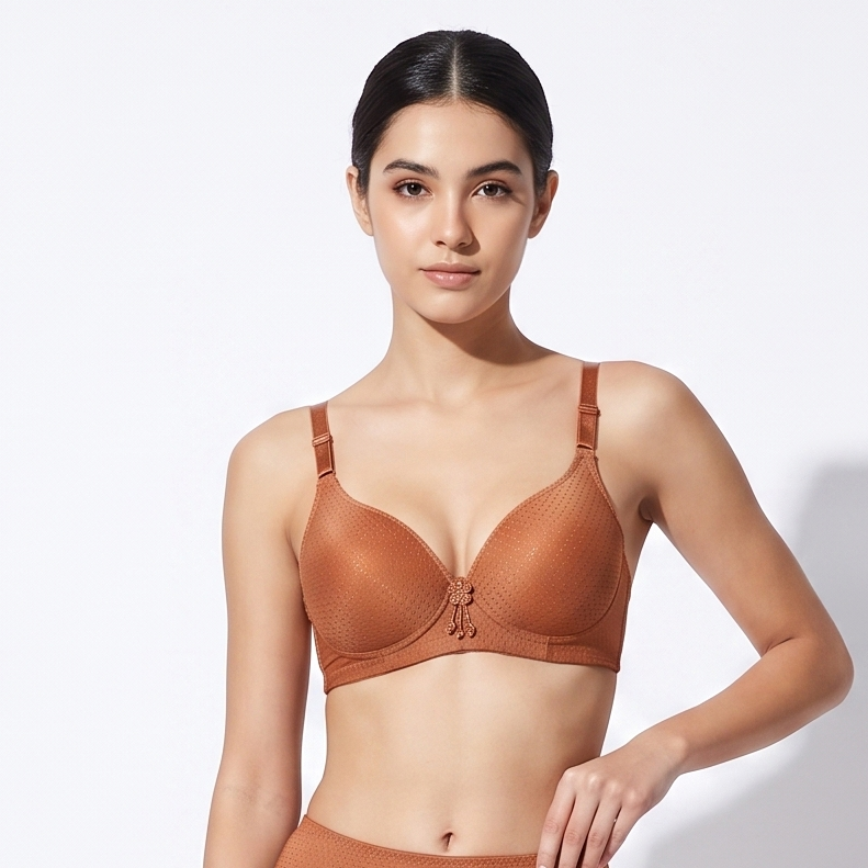 Textured Dotted Contour Bra-32