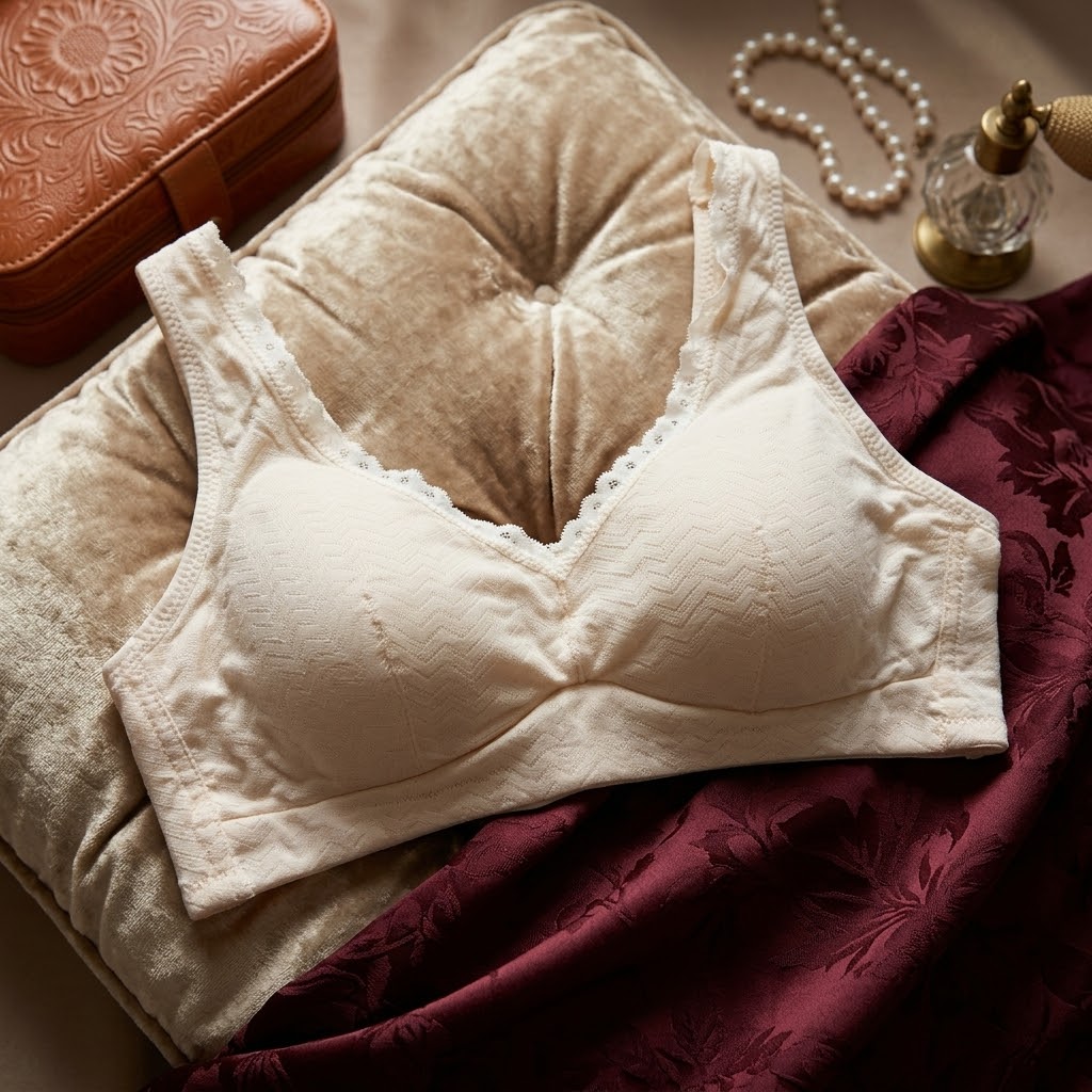 Seamless Lace-Trim Wireless Everyday Bralette -67