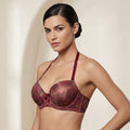 Metallic Sheen Pleated Padded Bra -65