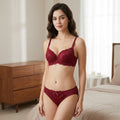 Lace Trim Matching Lingerie Set -66