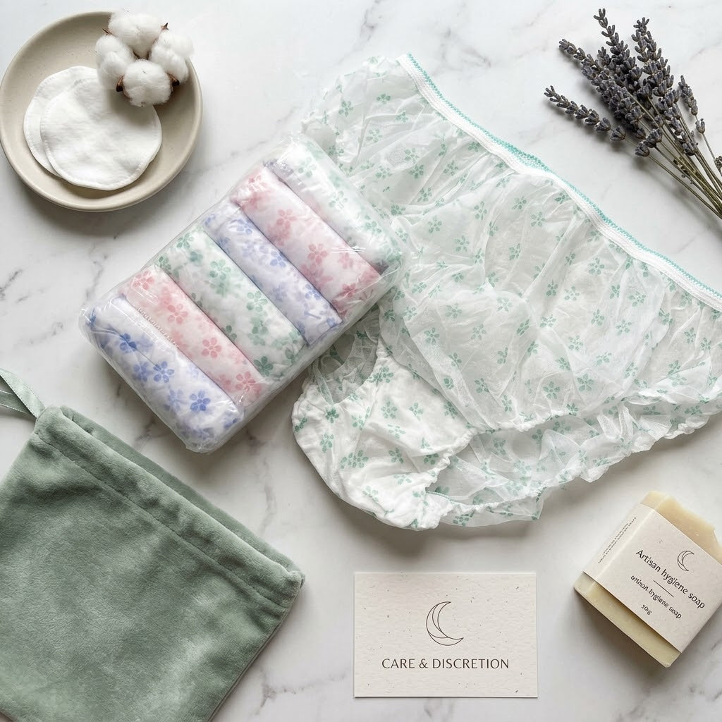 Floral Print Disposable Travel Panties (pack of 6)  -74