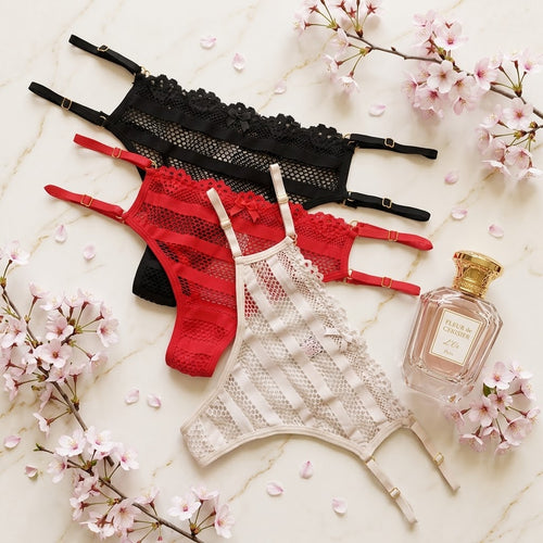Adjustable Strap Lace Detail Thong-51