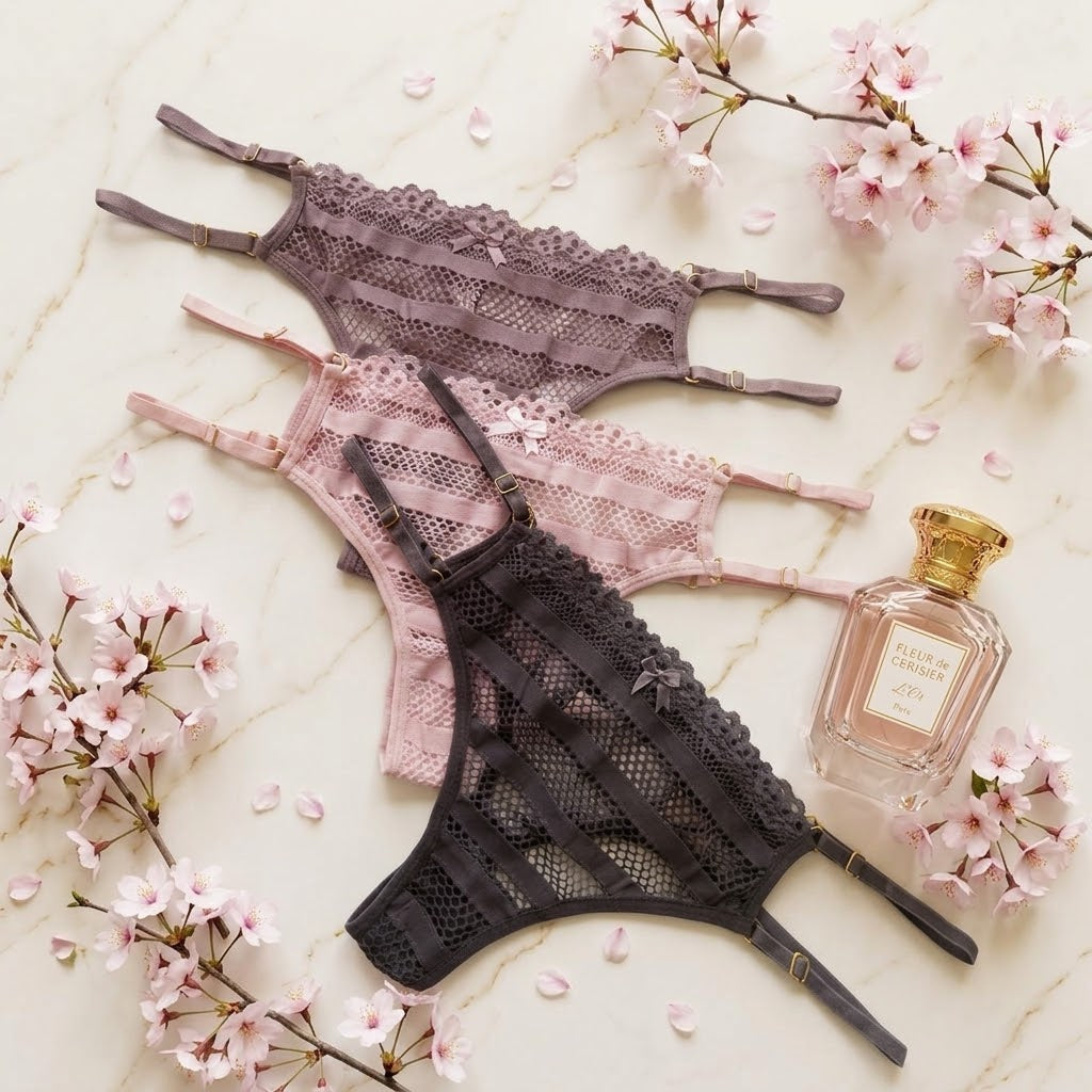 Adjustable Strap Lace Detail Thong-51