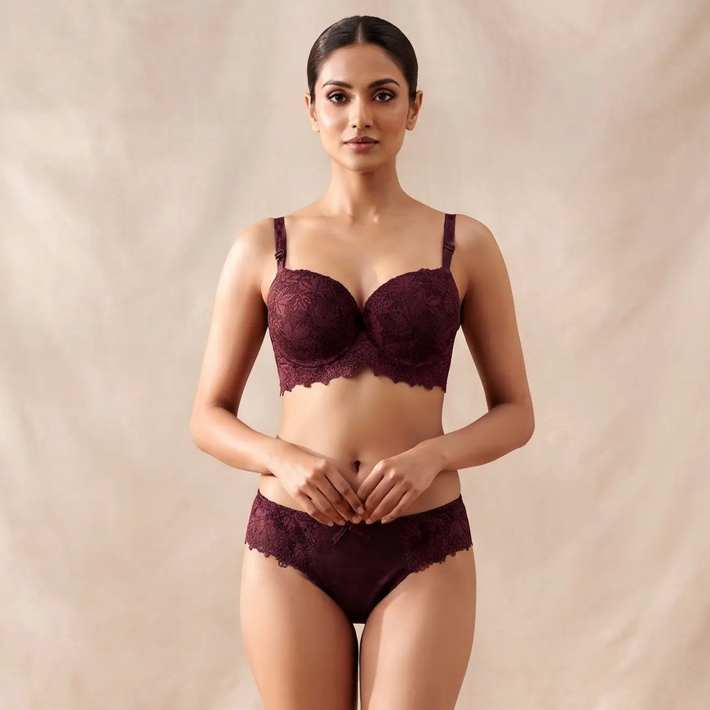 Luxury Floral Lace Bra & Brief Set