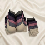 Everyday Ribbed Comfort Lingerie Set | Matching Bra & Panty-13