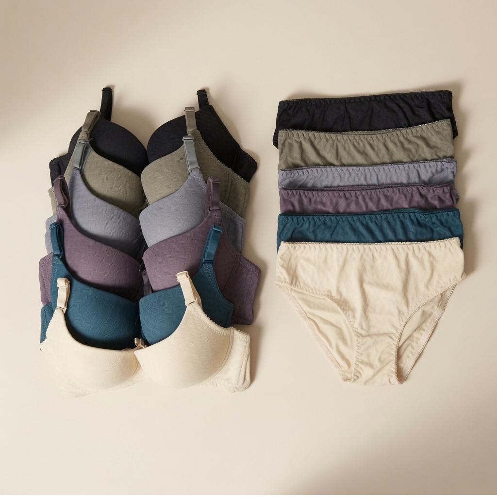 Textured Bra and Panty Set-23