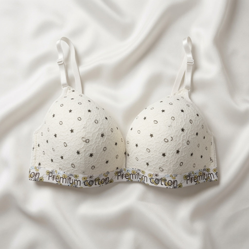 Printed Cotton Wire-Free Bra-30